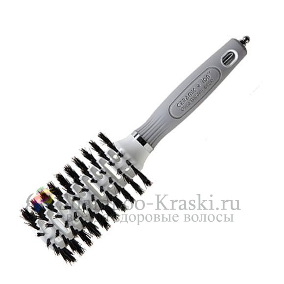 Olivia Garden Ceramic+Ion Turbo vent Термобрашинг керамический + ион натуральная щетина 32 мм.