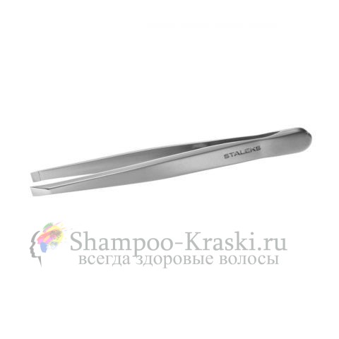 Staleks, BEAUTY and CARE 10 TYPE 1, Пинцет для бровей П-06 (широкие прямые кромки)