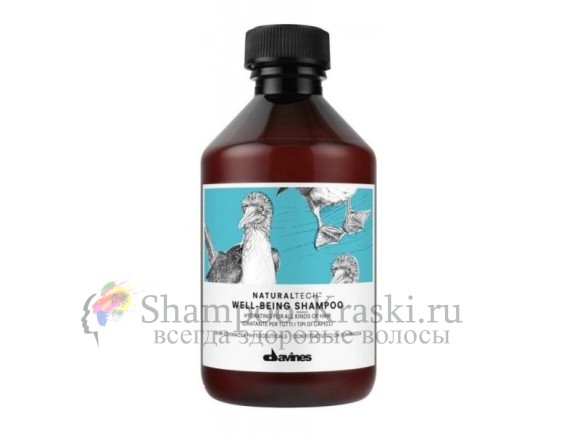 Увлажняющий шампунь для всех типов волос - Davines New Natural Tech Well-Being Shampoo 250 мл