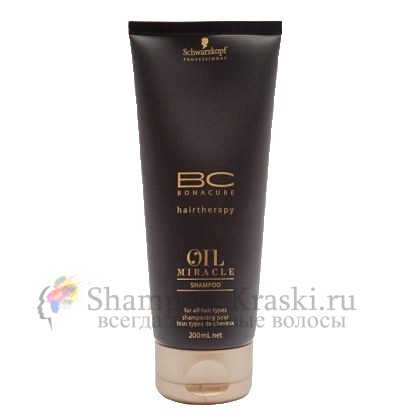 BC Oil Miracle Gold Shimmer Shampoo - Шампунь Золотое Сияние с Аргановым маслом от Schwarzkopf Professional 200 мл