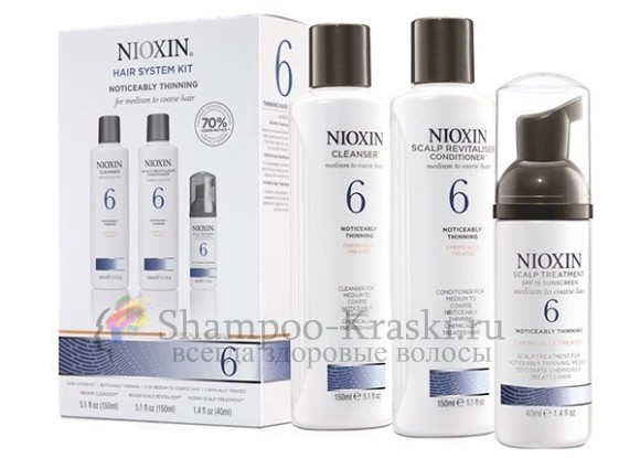 Набор Система 6 - Nioxin System 6 Kit XXL 300мл+300мл+100мл