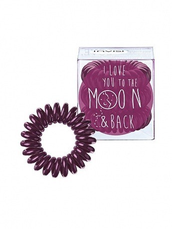 Резинка для волос бордовая - Invisibobble Sweet Plum To the Moon and Back 3шт