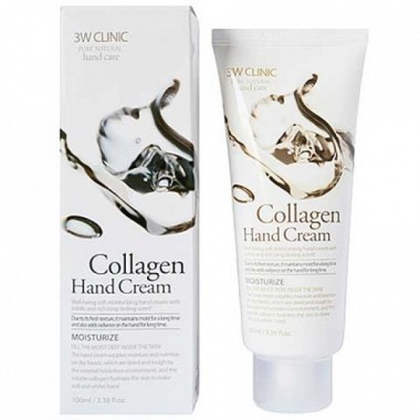3W CLINIC Увлажняющий крем для рук с коллагеном Moisturizing Collagen Hand Cream 100мл