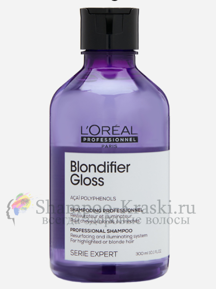 Шампунь для сияния осветленных и мелированных волос - Loreal Blondifier Gloss 300 мл