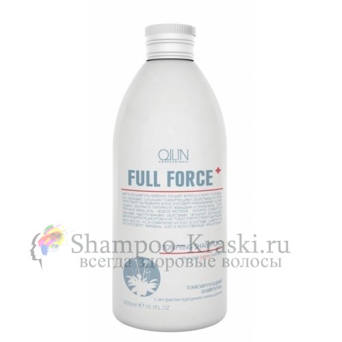 Тонизирующий шампунь с экстрактом пурпурного женьшеня Ollin Full Force 300 мл