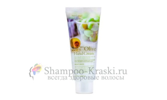 3W CLINIC Увлажняющий крем для рук с экстрактом оливы Moisturizing Olive Hand Cream 100мл