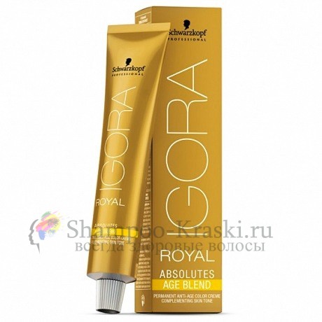 Светлый русый натуральный медный - Schwarzkopf Igora Royal Absolute AgeBlend 8-07 60 мл