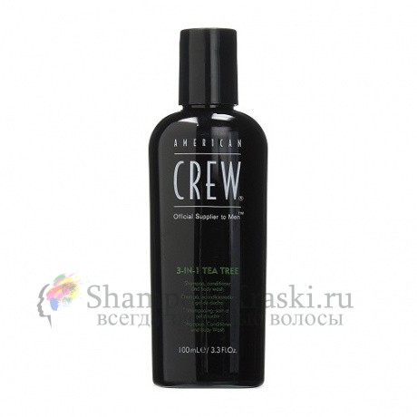 Шампунь 3-в-1 "Чайное дерево" American Crew Tea Tree 100 мл