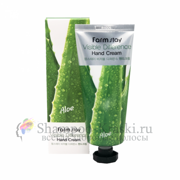 FarmStay Успокаивающий крем для рук с экстрактом алоэ Visible Difference Hand Cream Aloe Vera