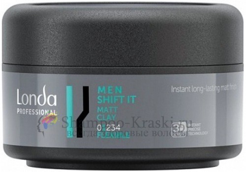Матовая глина нормальной фиксации - Londa Men Shift It 75 мл
