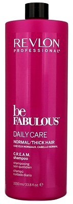 Очищающий шампунь для нормальных и густых волос - Revlon Be Fabulous Daily Care Normal Hair Thick Shampoo 1000 мл