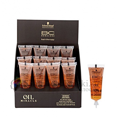Согревающее масло- маска для волос - Schwarzkopf Professional BC Oil Miracle Warming Treatment 12*10 мл