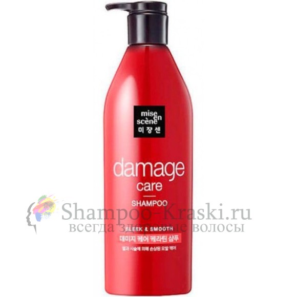 MISE EN SCENE Шампунь для поврежденных волос Damage Care Shampoo 680 мл
