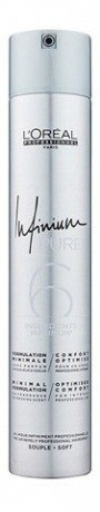 Лак без запаха средней фиксации 2 - Loreal Профешнл Infinium Pure Soft Hairspray 500 мл