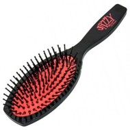 Harizma Щетка Массажная средняя Чер./красная (овальная)