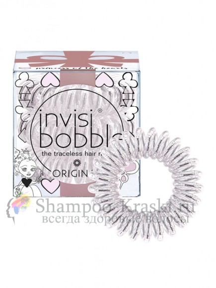 Резинка для волос прозрачная с серебряным бликом - Invisibobble Hair ring Mint to Be 3шт