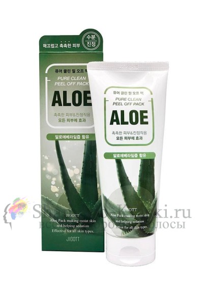 JIGOTT Маска-плёнка для лица на основе экстракта алоэ Aloe Pure Clean Peel Off Pack