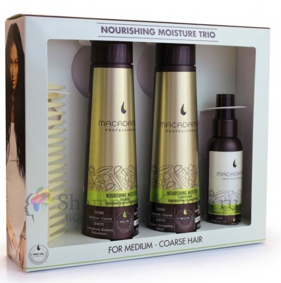 Набор косметики - Macadamia Nourishing Moisture Trio 300мл+300мл+100мл 300+300+100 мл