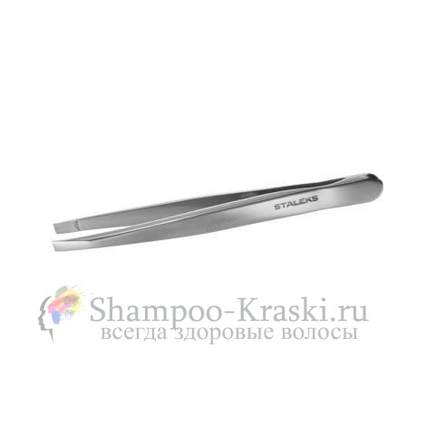 Пинцет для бровей, Staleks, EXPERT TE-10/1 (широкие прямые кромки) Т7-10-01