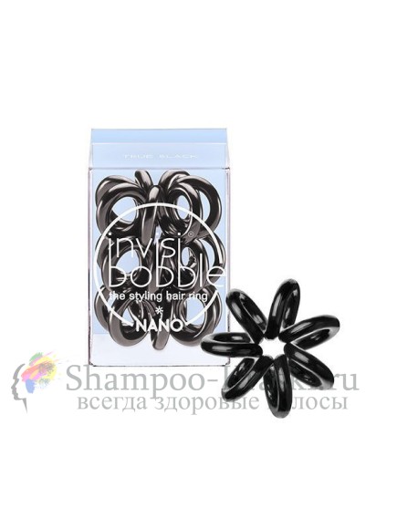 Резинка для волос черная мини - Invisibobble Hair ring Fata Morgana 3шт