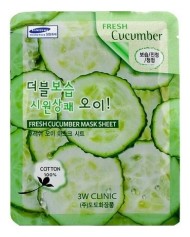 3W CLINIC Тканевая МАСКА для лица с экстрактом огурца FRESH Cucumber MASK Sheet 3W CLINIC Тканевая МАСКА для лица с экстрактом огурца FRESH Cucumber MASK Sheet