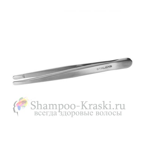 Пинцет для бровей, Staleks, EXPERT TE-10/6 (закругленные кромки) T7-10-03