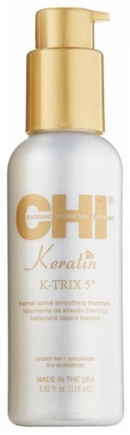 Эмульсия разглаживающая для волос с кератином - CHI Keratin K-TRIX 5 Thermal Active Smoothing Treatment 115 мл Эмульсия разглаживающая для волос с кератином - CHI Keratin K-TRIX 5 Thermal Active Smoothing Treatment 115 мл