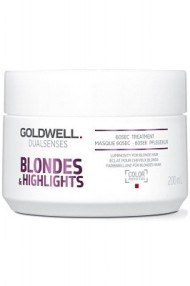 Маска интенсивная для осветленных и мелированных волос - Goldwell Dualsenses Blondes & Highlights 60sec Treatment 200 мл Маска интенсивная для осветленных и мелированных волос - Goldwell Dualsenses Blondes & Highlights 60sec Treatment 200 мл