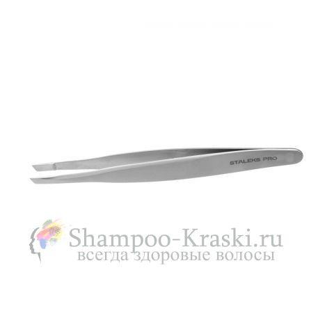 Пинцет для бровей, Staleks, EXPERT TE-11/5 (узкие скошенные кромки) T7-11-05