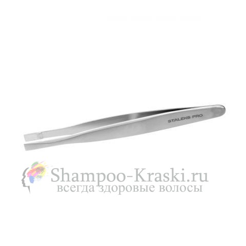 Пинцет для бровей, Staleks, EXPERT TE-20/1 (широкие прямые кромки) Т7-11-01