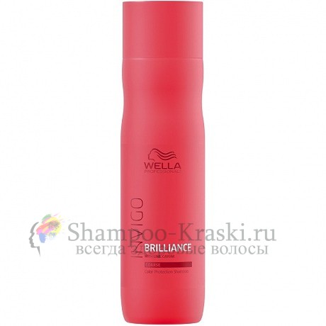 Шампунь для защиты цвета жестких волос - Wella Professional Invigo Color Brilliance Color protection shampoo for coarse hair 250 мл