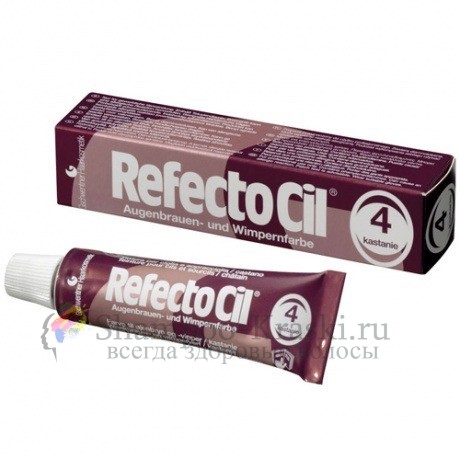 Краска для бровей и ресниц №4 Каштановая - RefectoCil Chestnut 15 мл