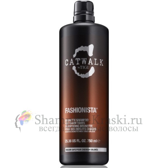 Тонирующий шампунь для брюнеток - Tigi Catwalk Fashionista Brunette Shampoo 750 мл