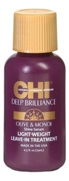 Chi Deep Brilliance Olive & Monoi Optimum Shine Light Weight Leave-in Treatment 15мл