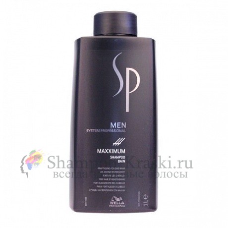 Максимум шампунь против выпадения волос - Wella SP Men Maxximum Shampoo 1000 мл