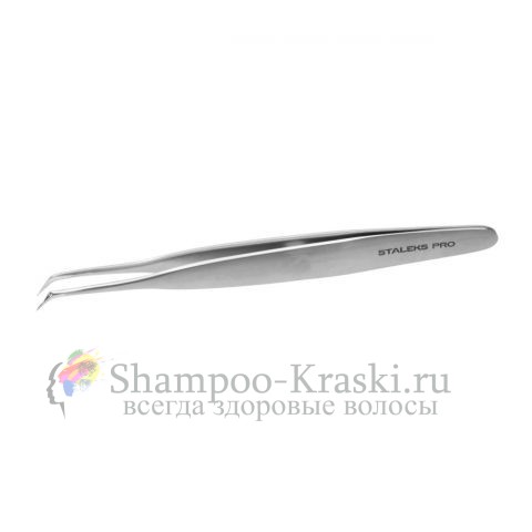 Пинцет для ресниц, Staleks, EXPERT TE-40/1 (изогнутый) Т7-30-01