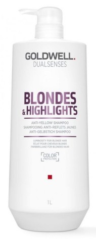 Шампунь для осветленных и мелированных волос-Goldwell DualSenses Blondes & Highlights Anti-Brassiness Shampoo 1000мл
