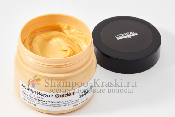 Маска золотая для восстановления структуры волос - Loreal Absolut Repair GOLD Mask (Loreal Абсолют репер голд маска) 250мл