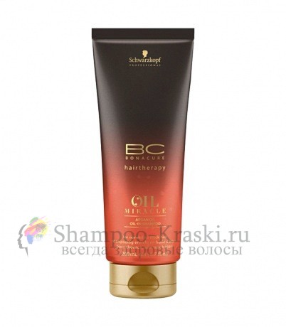 Шампунь для жёстких и толстых волос - Schwarzkopf Professional BC Oil Miracle Argan Oil Shampoo 200 мл
