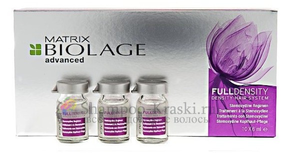 Ампулы для активации роста новых волос с молекулой Стемоксидин - Matrix Biolage FullDensity Stemoxydine 10*6 мл