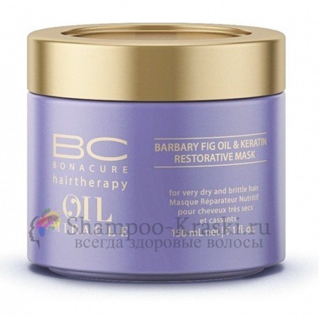 Маска восстанавливающая - Schwarzkopf Professional BC Oil Miracle Barbary Fig Oil & Micro Keratin Restorative Mask 150 мл