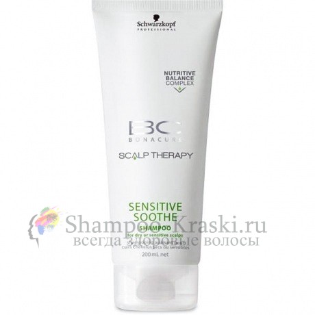 Шампунь для чувствительной кожи головы - Schwarzkopf Professional BC Bonacure Scalptherapy Sensitive Soothe Shampoo 200 мл