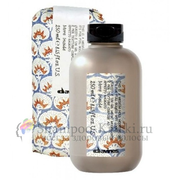 Моделирующий гель для создания эффекта мокрых волос -Davines More Inside Medium Hold Modelling Gel 250 мл