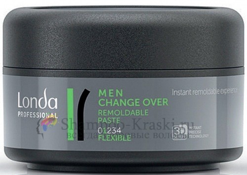 Пластичная паста для волос нормальной фиксации - Londa Men Change Over 75 мл