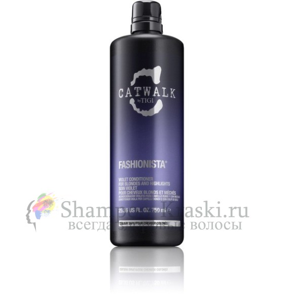 Кондиционер для коррекции цвета осветленных волос - Tigi Catwalk Fashionista Violet Conditioner 750 мл