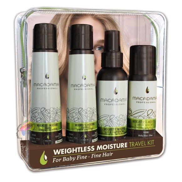 Дорожный набор "Невесомое увлажнение" - Macadamia Weightless Moisture Travel Essentials 100мл+100мл+100мл+43мл