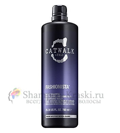 Шампунь для коррекции цвета осветленных волос - Tigi Catwalk Fashionista Violet Shampoo 750 мл