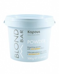 Обесцвечивающая пудра с антижелтым эффектом - Kapous Professional Blond Bar Anti-yellow Powder 500 мл