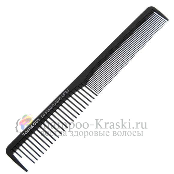 Расческа Карбон Антистатик Черная для стрижки (17,5 см) 06800 Toni and Guy