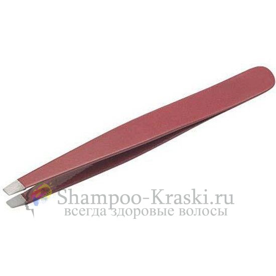 Пинцет РТ-358-PK Скошенный розовый METZGER